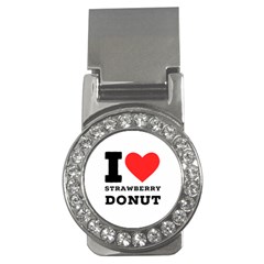 I Love Strawberry Donut Money Clips (cz)  by ilovewhateva