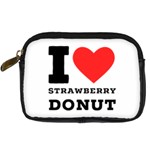 I love strawberry donut Digital Camera Leather Case Front