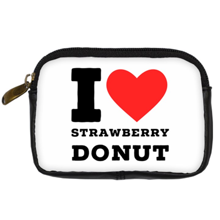 I love strawberry donut Digital Camera Leather Case