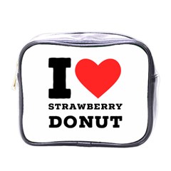 I Love Strawberry Donut Mini Toiletries Bag (one Side) by ilovewhateva