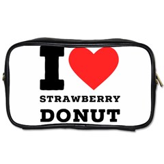 I Love Strawberry Donut Toiletries Bag (two Sides) by ilovewhateva