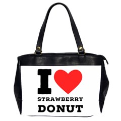 I Love Strawberry Donut Oversize Office Handbag (2 Sides) by ilovewhateva