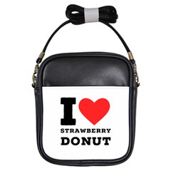 I Love Strawberry Donut Girls Sling Bag by ilovewhateva