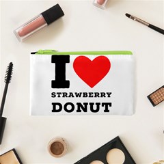 I Love Strawberry Donut Cosmetic Bag (xs) by ilovewhateva