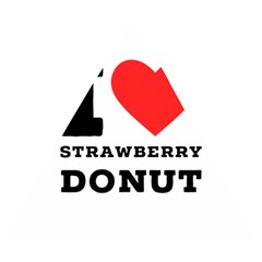 I Love Strawberry Donut Wooden Puzzle Triangle by ilovewhateva