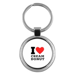 I Love Cream Donut  Key Chain (round) by ilovewhateva