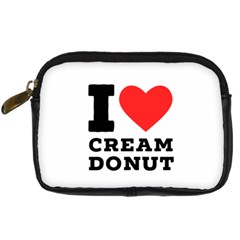 I Love Cream Donut  Digital Camera Leather Case by ilovewhateva