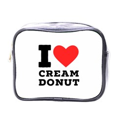 I Love Cream Donut  Mini Toiletries Bag (one Side) by ilovewhateva