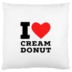 I love cream donut  Standard Premium Plush Fleece Cushion Case (Two Sides) Back