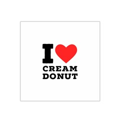 I Love Cream Donut  Satin Bandana Scarf 22  X 22  by ilovewhateva