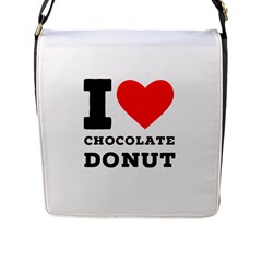 I Love Chocolate Donut Flap Closure Messenger Bag (l) by ilovewhateva