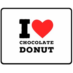 I Love Chocolate Donut Two Sides Fleece Blanket (medium) by ilovewhateva