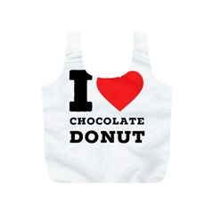 I Love Chocolate Donut Full Print Recycle Bag (s) by ilovewhateva