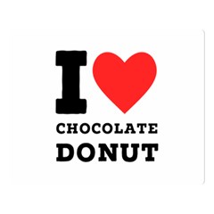 I Love Chocolate Donut Two Sides Premium Plush Fleece Blanket (large) by ilovewhateva