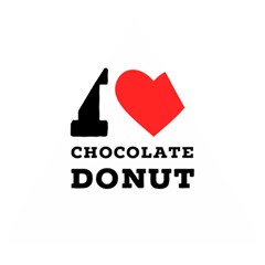 I Love Chocolate Donut Wooden Puzzle Triangle by ilovewhateva