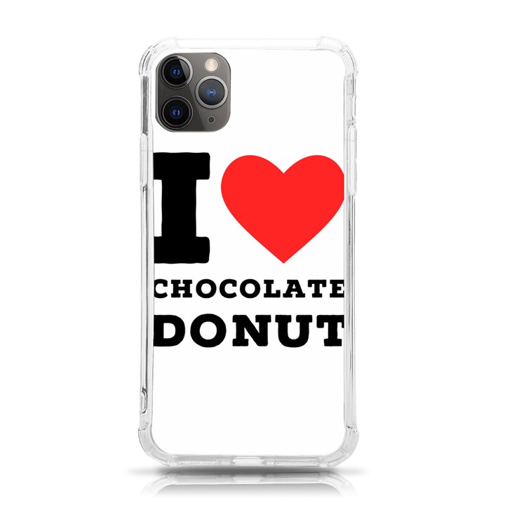 I love chocolate donut iPhone 11 Pro Max 6.5 Inch TPU UV Print Case