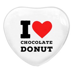 I Love Chocolate Donut Heart Glass Fridge Magnet (4 Pack) by ilovewhateva