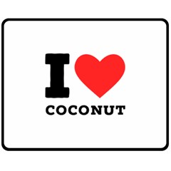 I Love Coconut Fleece Blanket (medium) by ilovewhateva