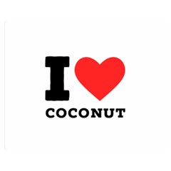 I Love Coconut Premium Plush Fleece Blanket (medium) by ilovewhateva