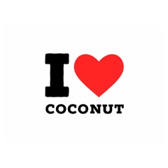 I Love Coconut Premium Plush Fleece Blanket (extra Small) by ilovewhateva