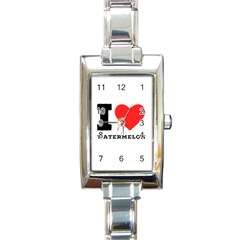 I Love Watermelon  Rectangle Italian Charm Watch by ilovewhateva