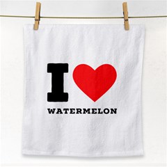 I Love Watermelon  Face Towel by ilovewhateva