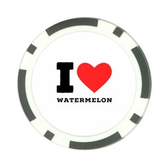 I Love Watermelon  Poker Chip Card Guard (10 Pack) by ilovewhateva