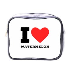 I Love Watermelon  Mini Toiletries Bag (one Side) by ilovewhateva