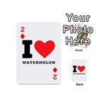 I love watermelon  Playing Cards 54 Designs (Mini) Front - Diamond2