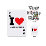 I love watermelon  Playing Cards 54 Designs (Mini) Front - Spade9