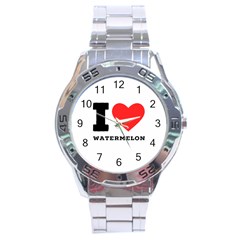 I Love Watermelon  Stainless Steel Analogue Watch by ilovewhateva