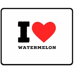 I Love Watermelon  Two Sides Fleece Blanket (medium) by ilovewhateva