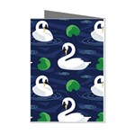 Swan Pattern Elegant Design Mini Greeting Cards (Pkg of 8) Left