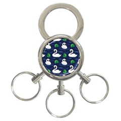 Swan Pattern Elegant Design 3-ring Key Chain by Vaneshart