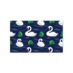 Swan Pattern Elegant Design Sticker Rectangular (100 pack) Front