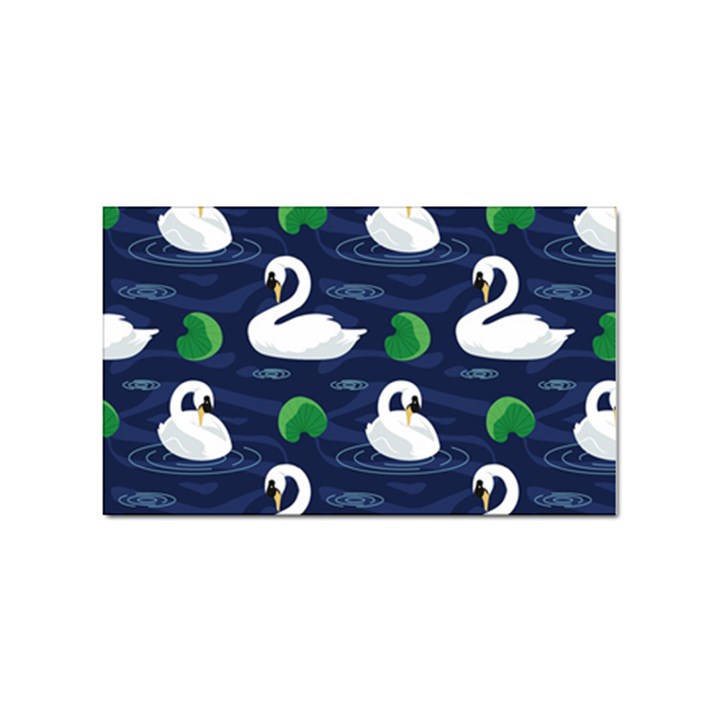 Swan Pattern Elegant Design Sticker Rectangular (100 pack)