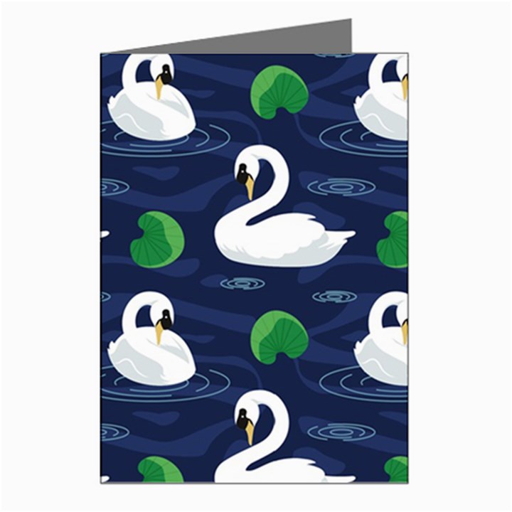 Swan Pattern Elegant Design Greeting Cards (Pkg of 8)