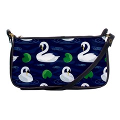 Swan Pattern Elegant Design Shoulder Clutch Bag