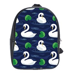 Swan Pattern Elegant Design School Bag (xl) by Vaneshart