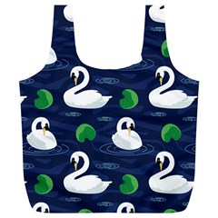 Swan Pattern Elegant Design Full Print Recycle Bag (xl) by Vaneshart