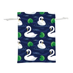 Swan Pattern Elegant Design Lightweight Drawstring Pouch (m) by Vaneshart