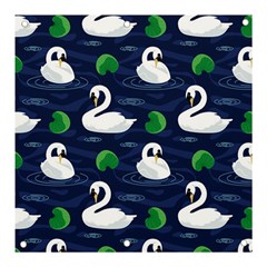 Swan Pattern Elegant Design Banner And Sign 3  X 3  by Vaneshart