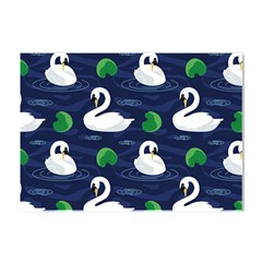 Swan Pattern Elegant Design Crystal Sticker (a4)