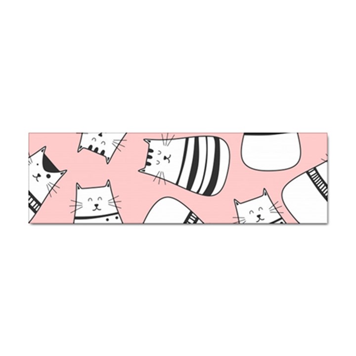 Cute Cats Cartoon Seamless-pattern Sticker Bumper (10 pack)