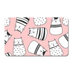 Cute Cats Cartoon Seamless-pattern Magnet (Rectangular) Front