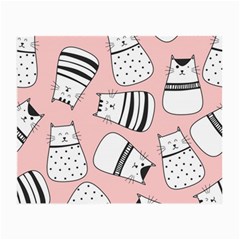 Cute Cats Cartoon Seamless-pattern Small Glasses Cloth by Vaneshart