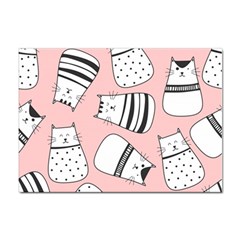 Cute Cats Cartoon Seamless-pattern Sticker A4 (100 Pack) by Vaneshart