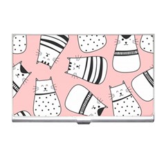 Cute Cats Cartoon Seamless-pattern Business Card Holder by Vaneshart