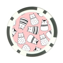 Cute Cats Cartoon Seamless-pattern Poker Chip Card Guard by Vaneshart