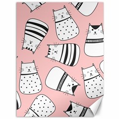 Cute Cats Cartoon Seamless-pattern Canvas 36  X 48  by Vaneshart